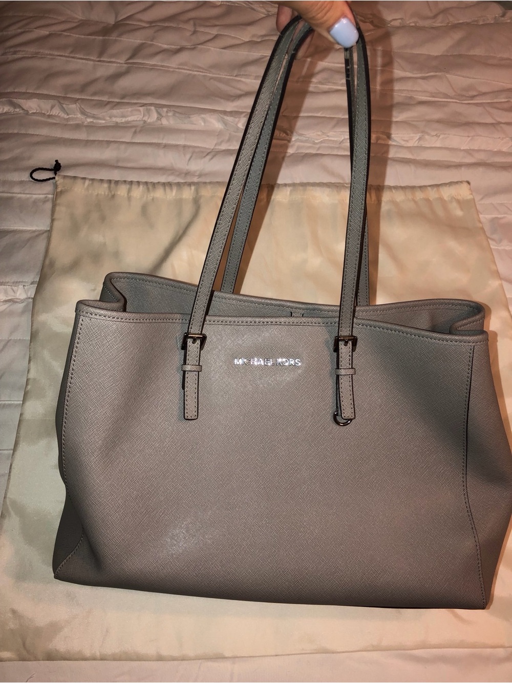 Michael Kors Taupe Saffiano Leather Tote